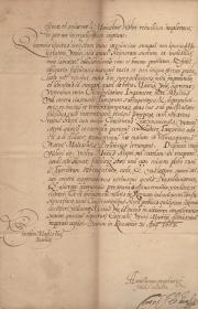 Nádasdy Ferenc gróf (1625-1671) országbíró, királyi helytartó saját kezűleg aláírt, latin nyelvű levele Szatmár vármegye részére.