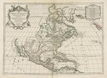 Jaillot, Alexis-Hubert: Amerique Septentrionale divisée en ses Principales Parties… 1719 Párizs