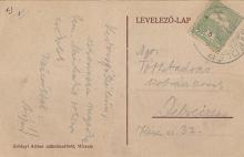 Tóth Árpád (1886-1928) költő, műfordító saját kezűleg írt képeslapja szüleinek, "Kedves jó szüleim" megszólítással.