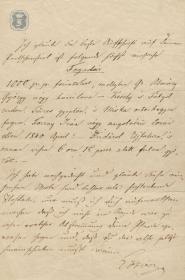 Eötvös József báró (1813-1871) politikus magyar és német nyelvű autográf levele gróf Almásy György részére.