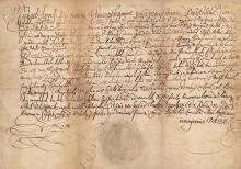 Apafi Mihály (1632-1690) erdélyi fejedelem saját kezűleg aláírt, magyar nyelvű oklevele.