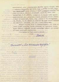 Szondi Lipót (1893-1986) pszichiáter saját kezűleg aláírt, gépelt levele Rusznyák István orvosprofesszorhoz.