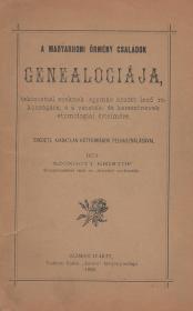 Szongott Kristóf: A magyarországi örmény családok genealogiája, tekintettel ezeknek egymás között levő rokonságára, s a vezeték- és keresztnevek etymologiai értelmére. Eredeti, kiadatlan kútforrások felhasználásával irta: ---. 1898 Szamosújvártt Todorán Endre "Aurora" ny