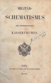 Militär-Schematismus des österreichischen Kaiserthumes. 1855 Wien K. k. Hof- und Staatsdruckerei