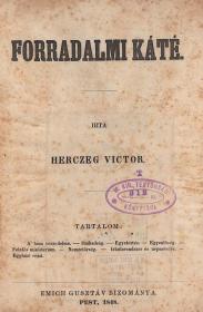 Herczeg Victor: Forradalmi káté 1848 Pest Emich Gusztáv