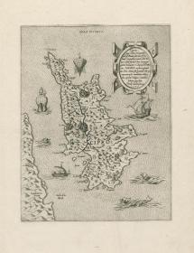 Duchetti, Claudio: Cyprus, que olim (Macaria) id est Beata, Insula est in sinu Carpatii maris sita Veneri fuit sacra 1570 Velence