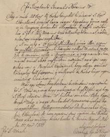 Csáthy György (1772-1817) debreceni nyomdász-könyvkereskedő autográf levele Tóth Ferencnek, a pápai református kollégium teológia-professzorának.