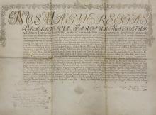 Győr vármegye közgyűlésének latin nyelvű nemességigazoló oklevele Nagy Gergely és fiai, Mihály és Miklós számára.