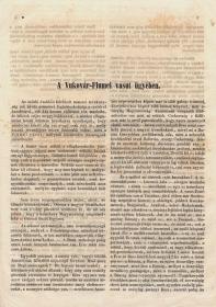 A Vukovár-Fiumei vasut ügyében.  (Pest ny.n