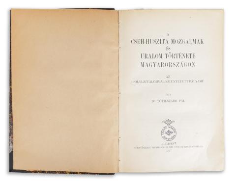 Tóth-Szabó László Pál, Dr : A cseh-huszita mozgalmak és uralom története Magyarországon  Budapest, 1917. Hornyánszky Viktor Cs. és Kir. Udvari Könyvnyomdája. 