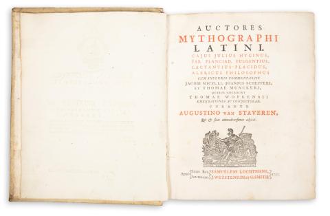 Auctores mythographi Latini. Cajus Julius Hyginus, Fab. Planciad. Fulgentius, Lactantius Placidus, Albricus Philosophus cum integris commentariis...  Lugd. Bat. 1742, Apud Samuelem Luchtmans - Amstelaed. : Apud J. Wetstenium et G. Smith  