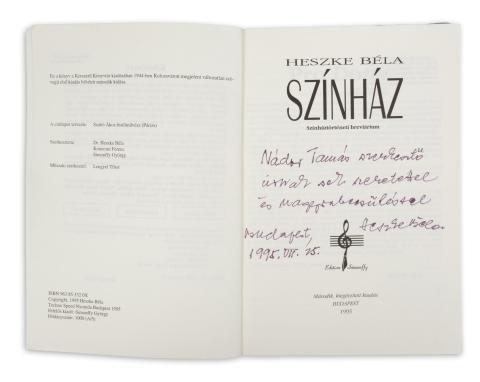 Heszke Béla : Színház. Színháztörténeti breviárium  Budapest, 1995, Edition Simonffy 