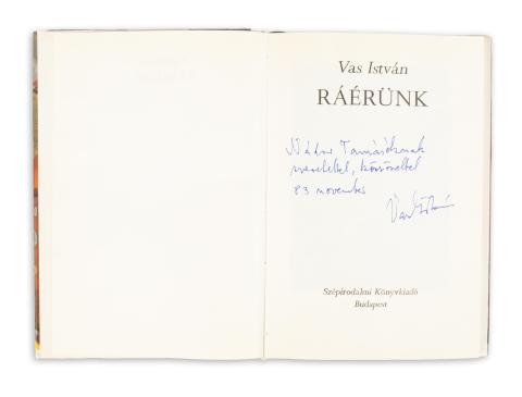 Vas István : Ráérünk  Budapest, 1983. Szépirodalmi Könyvkiadó 