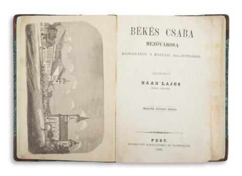 Haan Lajos: Békés Csaba mezővárosa hajdanáról s' mostani állapotjáról értekezett - -.  Pest, 1866, Hornyánszky és Hummel 