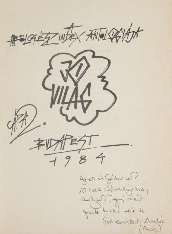 Jó világ. A Bölcsész index antológiája. Cápa 2.   Budapest, 1984. ELTE Bölcsészettudományi Kar [Közdok Rotaüzem] 