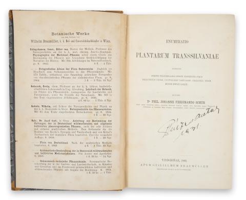 Schur, Philipp Johann Ferdinand: Enumeratio Plantarum Transsilvaniae exhibens ...  Vindobonae, 1866. Guilielmus Braumüller [Wien, Karl Ueberreuter] 