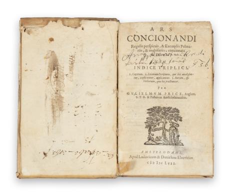 Price, Gulielmum: Ars concionandi Regulis perspicuis, et Exemplis Palmariis & multifariis, concinnata et instructa..  Amstelodami, 1657, Apud Ludovicum & Danielem Elzevirios 