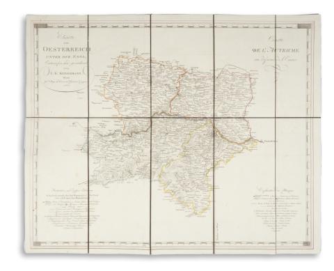 Joseph Karl, Kindermann: Charte von Oesterreich unter der Enns – Carte de l'Autriche au dessous de l'Enns  Wien. 1802. Kunst und Industrie Comptoirs. 