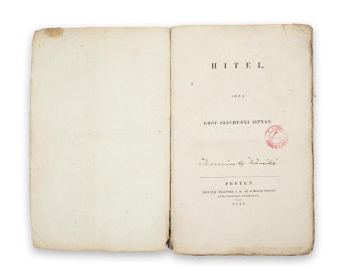 Széchenyi István, Gróf: Hitel  Pesten, 1830, Petrózai Trattner J. M. és Károlyi István 