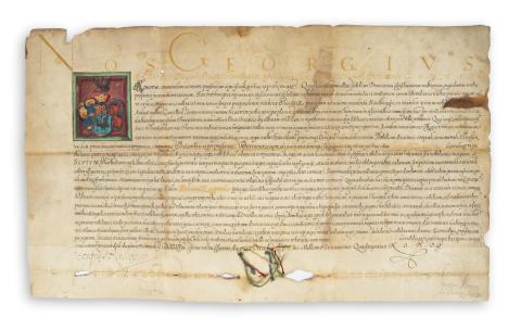 II. Rákóczi György címereslevele 1649 Kolozsvár 