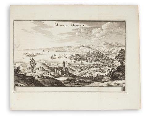 Marseille látképe: Merian, Matthäus: Massilia. Marseille  Frankfurt, [ca. 1650]. 