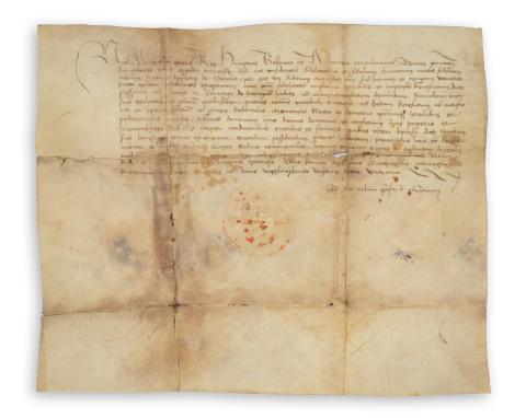 I. Mátyás oklevele 1480 Buda 