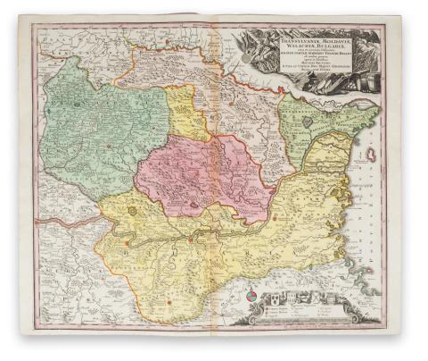 Seutter, Georg Matthaeus: Transylvaniae, Moldaviae, Walachiae, Bulgariae nova et accurata delineatio, magnam partem hodierni theatri bellici ob oculos ponens  [Augsburg, 1738.] 