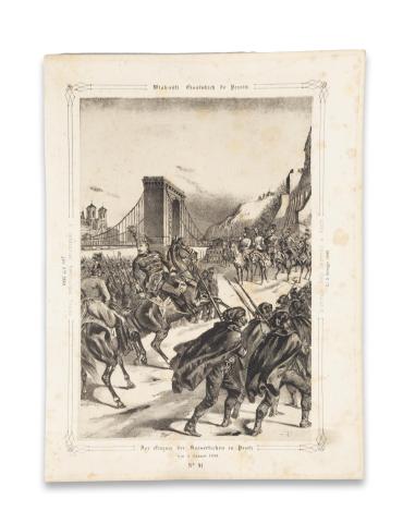 Katzler, Vinzenz: A császáriak’ bevonulása Pesten ján 5-én 1849 / / Der Einzug der Raiserlichen in Pesth am 5 Jänner 1849   [Wien, 1850. Benko] 