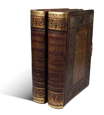 Klasszikus Arany Biblia. Az üdvnek ó- és új-szövetségi történelme rendszeres előadásban. Klasszikus mesterek alkotásai után készült 126 színes képpel. 1-2.   