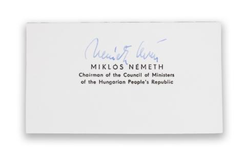 Németh Miklós egykori miniszterelnök aláírása   