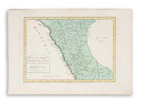 Bellin, Jacques Nicolas - Krevelt, Abram van : Suite du Perou Audience de Lima  Amsterdam, 1771 , Jean-François de La Harpe 