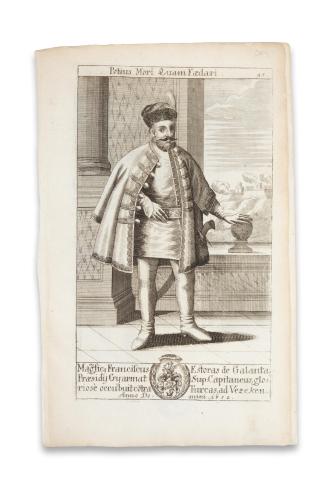 Franciscus Estoras de Galanta, Praesidium Gyarmat...AD 1652. Esterházy Ferenc rézmetszet  Viennae, 1700, Leopold Voigt 