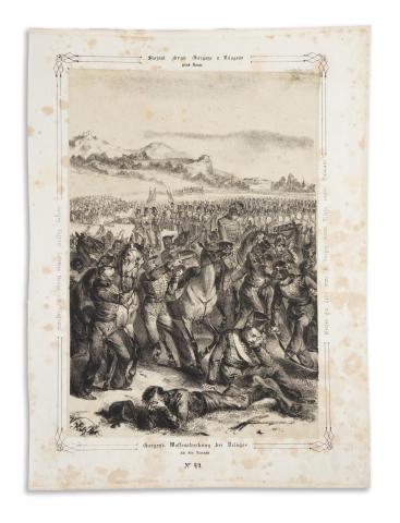 Katzler, Vinzenz : Görgey Fegyver Letetése Moska elöt Világosnál / Görgey’s Waffenstreckung bei Világos an die Russen   [Wien, 1850. Benko] 