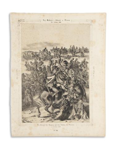 Katzler, Vinzenz : A Magyarok csatája a Szerbekel Bilowanál majus 26-an 1849 / Der Kampf der Ungarn mit den Serben bei Vilowa am 26.  [Wien, 1850. Benko] 