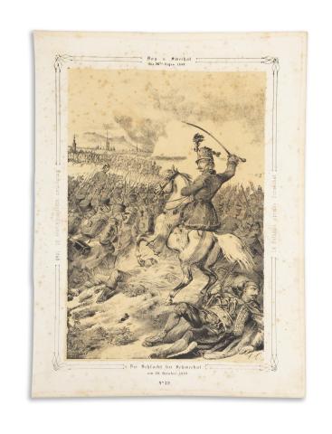 Katzler, Vinzenz  : Schveháti ütközet Oktober 30 1848. / Die Schlacht bei Schwechat am 30. October 1848.  [Wien, 1850. Benko] 