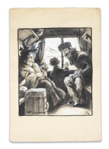 Éder Gyula : Gyöngédség. Eredeti grafika   