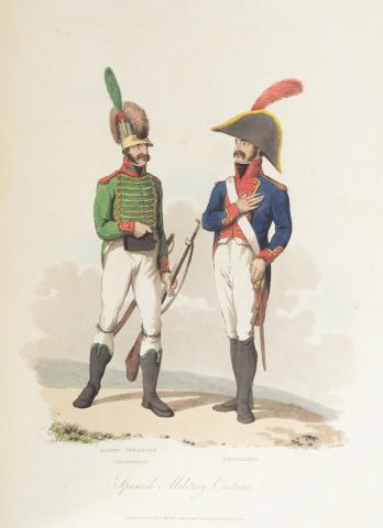 Bradford, William: Sketches of the country, character, and costume in Portugal and Spain, made during the campaign, and on the route of the british army, in 1808 and 1809.   London, 1809, John Booth. [Wiliam Savage]  