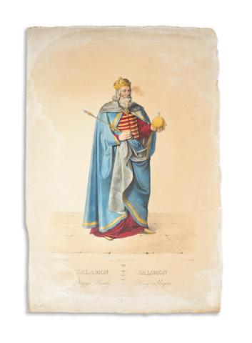  Kriehuber, Josef – Schwind, Moritz von: Salamon magyar király - Salomon König von Ungern. Színezett kőnyomat  Wien é.n. [1826] Lithographisches Institut. 