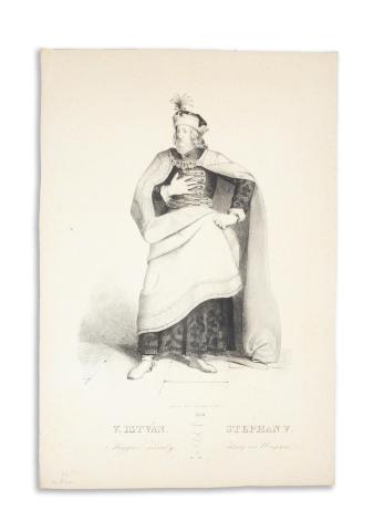 Kriehuber, Josef – Schwind, Moritz von: V. István magyar király - Stephan V. König von Ungern. Kőnyomat   Wien é.n. [1826] Lithographisches Institut. 