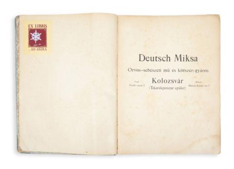 Deutsch Miksa orvos-sebészeti mü és kötszer-gyáros [termékkatalógusa]   