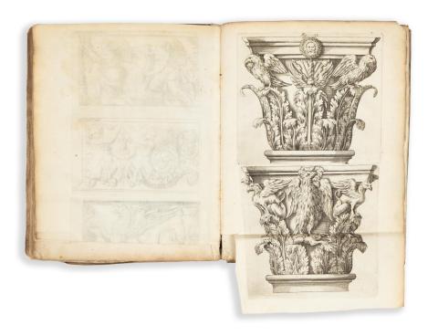 Vermaarsch, Joost: Eerste deel der bouw-kunst, ofte Grondige bewijs-redenen, over den sin ende practijck van den autheur Vincent Scamozzi, ...  Leyden, 1664. Abraham Verhoeff 