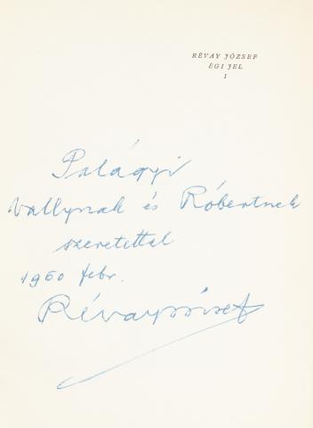 Révay József: Égi jel. Történelmi regény. I-II. kötet   Budapest, 1959. Szépirodalmi Könyvkiadó. [Athenaeum] 