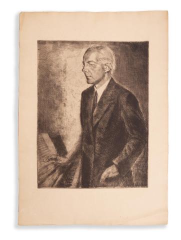 Aszódi Weil Erzsébet:  Bartók Béla rézkarc portré   