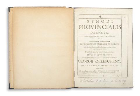 Synodi Provincialis Decreta, Anno M.DC.XI. Tyrnaviae celebrate per...D. Franciscum Forgach de Ghimes...  [1667, Pottendorf, Hieronymus Verdussen] 