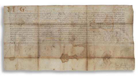 II. Rákóczi György oklevele 1654 Gyulafehérvár 