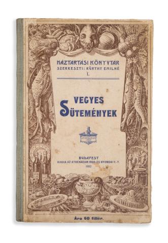 Vegyes sütemények. Szerk. Kürthy Emilné  Budapest, 1902, Athenaeum. 